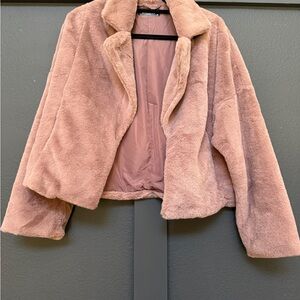 Women's Faux Fur Jacket in Pink